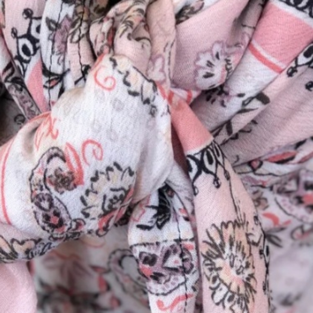 Floral Patterned Scarf Fabric - Picture 7 of 7